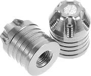 2pcs Valve Cap Valve Stem Cover Car Tire Air Caps Car Interior Accessories Stem Covers Motor Accessories Silver Aluminum Alloy