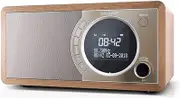 SHARP DR-450(BR) 6W DAB+ and FM Digital Radio with Bluetooth, LED Display and Alarm Clock – Brown