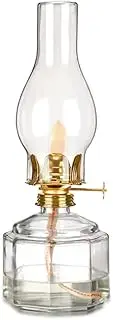 Kerosene Lamp, Vintage Oil Lamp Splash Kerosene Lamp Decorative Housewarming New Home Antique Glass Lantern Lamps for Home Lighting Family Party Camping Lights Night Light