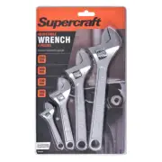 4pc Supercraft Metric Size Home/Garage Adjustable Wrench Shifter Tool Set