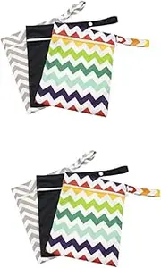 Beatifufu 6 Pcs Diapers Pouch Diaper Organizer Travel Cloth Diaper Bag Mama Cloth Wet Bag Medium Size Purse Zipper Diaper Bag Travel Cosmetic Bag Reusable Diaper Holder Wipes Pvc