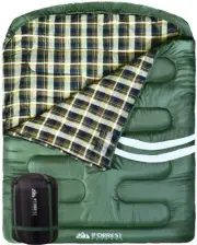 Winter Flannel Double Sleeping Bag for Couples - 2 Person 10°F Cold Weather C...