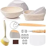 Rattan Bread Proofing Basket Sourdough Banneton Fermenation Basket DIY 6pcs Tool