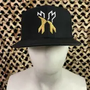 NEW HK Army Split Snap Back Hat - Black/Gold/White