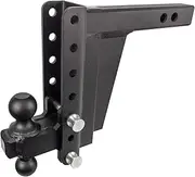 BulletProof Hitches 2.0" Adjustable Extreme Duty Trailer Hitch (30,000lb Rating) - 8" Drop/Rise with 2" and 2 5/16" Dual Ball - Black Textured Powder Coat, Solid Steel, Corrosion-Resistant
