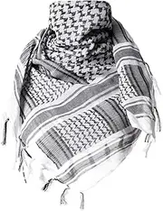 [ChinFun] 100% Cotton Keffiyeh Tactical Desert Scarf Military Arab Scarf Wrap Shemagh