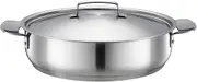 Fiskars Roasting Dish with Lid, Diameter 28 cm, Coated, Suitable for All Hobs, Recycled Stainless Steel, All Steel, Silver, 1064749