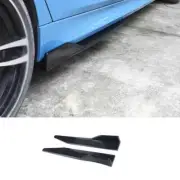 ABS Black Side Skirt Bodykit Spoiler Lip Trim For BMW 5 Series G30 2018-2023 2P (for: BMW)