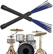 1 Pair Drum Brushes - Non-slip Flexible Silent Drumsticks Mallets Brushes - Professional Instrument Tool For Drumming, Practice, Percussion