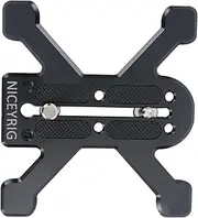 Niceyrig Arca - Type Quadruped Baseplate Support for DSLR Camera Horizontally Placing Camera Plate for Arca Type Tripods Mount (Regular Version)
