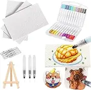 Magic Foam Texture Painting Kit, Magic Puffy Paint, 3D Drawing Magics Canvas Sponge, DIY Bubble Drawing Pens Art Supplies (Rectangular)