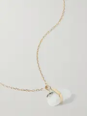 [JIA JIA] JIA JIA - June 14-karat Gold Moonstone Necklace - White - One size One size White