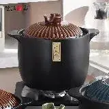 在飛比找遠傳friDay購物優惠-【生活采家】日式古銅赤耐熱燉煮陶鍋5.5L#74001