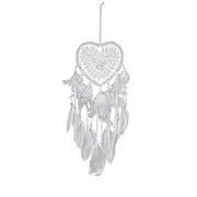 Wind Chimes Outdoor Handmade Lace Dream Catcher Feather Bead Hanging Decoration Ornament Art Pendant Memorial Wind Chime