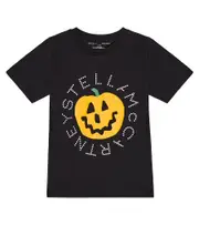 [Stella McCartney Kids] Stella McCartney Kids Logo cotton T-shirt Y 4 black