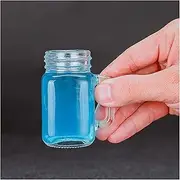Beer Mug 6Pcs Mini Mason Cup Shot Bullet Mug Originality Wine Agave Vodka Cocktail Glass Deep Water Bomb Small Capacity Bar Party Club Beer Mugs (Size : 60ml)