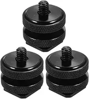 KICHOUSE Inch Metal Hot Shoe Mount Adapter Double Layer Screw for Tripod Flash Holder Camera Bracket Microphone Monitor