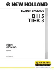 New Holland B115 Tier 3 Backhoe Loader Parts Catalog PDF/USB - 87659776NA