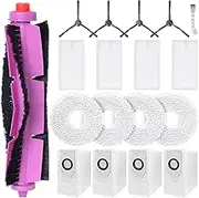 Jegehoyo Accessory Kit for Eureka J12 Ultra Robot Vacuum Cleaner Replacement Parts, 1 Main Brush, 4 HEPA Filters, 4 Wipes, 4 Dust Bags, 4 Side Brushes, 1 Cleaning Brush