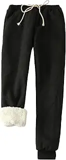 Yeokou Women's Warm Sherpa Lined Athletic Sweatpants Jogger Fleece Pants