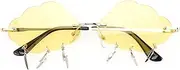 [PACKOVE] Clouds Shaped Sunglasses Frameless Irregular Design for Parties Photo Props and Outdoor Activities Stylish and Comfortable with Durable Material