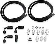 Power Steering Pump Hose Kit Replace Braided Universal 551082 Compatible with Engines Spare Parts Easily Install