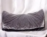 DMI Contour Lumbar Cushion Lower Back Support Pillow Black Duro-Med Relax-A-Bac