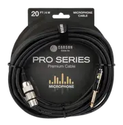 Carson Cable Co Pro Series 20 FT Microphone Cable Female XLR to Male Jack