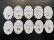 Small Massage Pads / Thick Electrodes Oval Shaped (10) for Digital Massage TENS