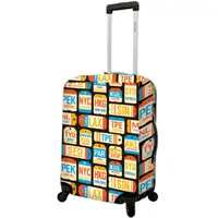 在飛比找momo購物網優惠-【DQ】24吋行李箱套 城市(行李防塵袋 收納袋)