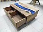Epoxy Resin Drawer Table, Luxury Sitting Groups, Coffee Table - End Table Top