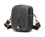 B36 One Shoulder Crossbody Bag Retro Waterproof PU Leather Sports Bag for Men