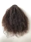 Mongolian Afro Kinky Curly Ponytails Drawstring Clip in Hairpiece Bun Extensions