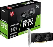 MSI GeForce RTX 3050 LP 6G OC - 6GB GDDR6 Memory, 96-bit, 14 Gbps