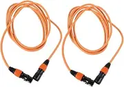 SHINEOFI 2pcs Microphone Cable Male to Female Durable Audio Mixer Patch Cord for Monitors Easy Design Ensures Stable and Sound Transmission