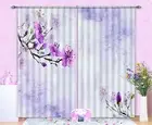 3D Trees pink 6 Blockout Photo Curtain Printing Curtains Drapes Fabric Window AU