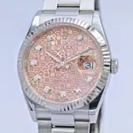 ROLEX 勞力士 DATEJUST II 126234 原鑲十鑽鮭魚粉紅面 電腦篆刻面 台灣公司貨