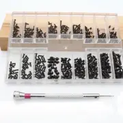 360pcs 18 sizes Digital Camera Lens Electronic Screws Assortment Kit Black Steel