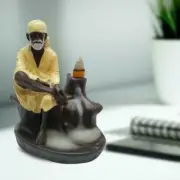 Lord Sai Baba Smoke Backflow Cone Incense Holder Showpiece ,Size 4 x 5