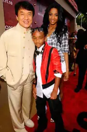 Actors Jackie Chan Jaden Smith singer Ciara arrive at "The Karate - Old Photo