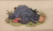 Disney Winnie the Pooh character: Eeyore only, framed, complete cross stitch