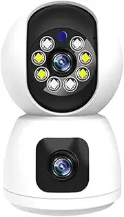 Lnqwhduu 2MP Dual Lens Camera Baby Monitor Security Protection Home WiFi Surveillance Camera PTZ Video Intercom Camera