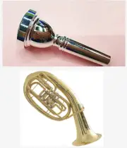 Polished Silver Trombone opper Mouthpiee Baritone Euphonium Mouth Piee