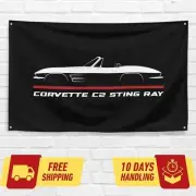 For Chevrolet Corvette C2 Sting Ray 1963-1964 Enthusiast 3x5 ft Flag Banner Gift