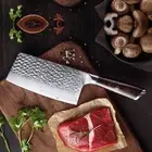 Kitchen Knife Cleaver Knife 7CR17 440C Forged Full Tang Chef Butcher Chopper