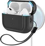 [ESR] for AirPods Pro 2nd Generation Case (HaloLock), Compatible with Airpods Pro Case 2nd/1st Gen (2023/2022/2019), Compatible with MagSafe, Full Drop Protection Cover with Lanyard, Black