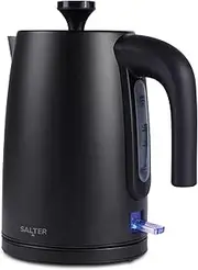 [Salter] Kuro Electric Kettle - 1.7 L, 3000 W Quick Boil Function, BPA-Free, Limescale Protection, Automatic Shut-Off, Dry Run Sensor, 360° Rotating Base, Viewing Window for Water Level Indicator