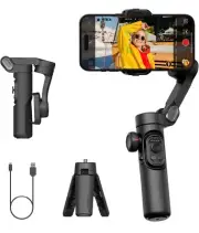 Gimbal Stabilizer for Smartphone, iPhone Gimbal w/Focus Wheel Face/Object …..