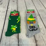 Elf 2 Pairs of Holiday Crew Socks NWT