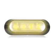 MAXXIMA M20384YCL Thin Profile 4 LED Warning Light Amber Class 1 Warning Strobe
